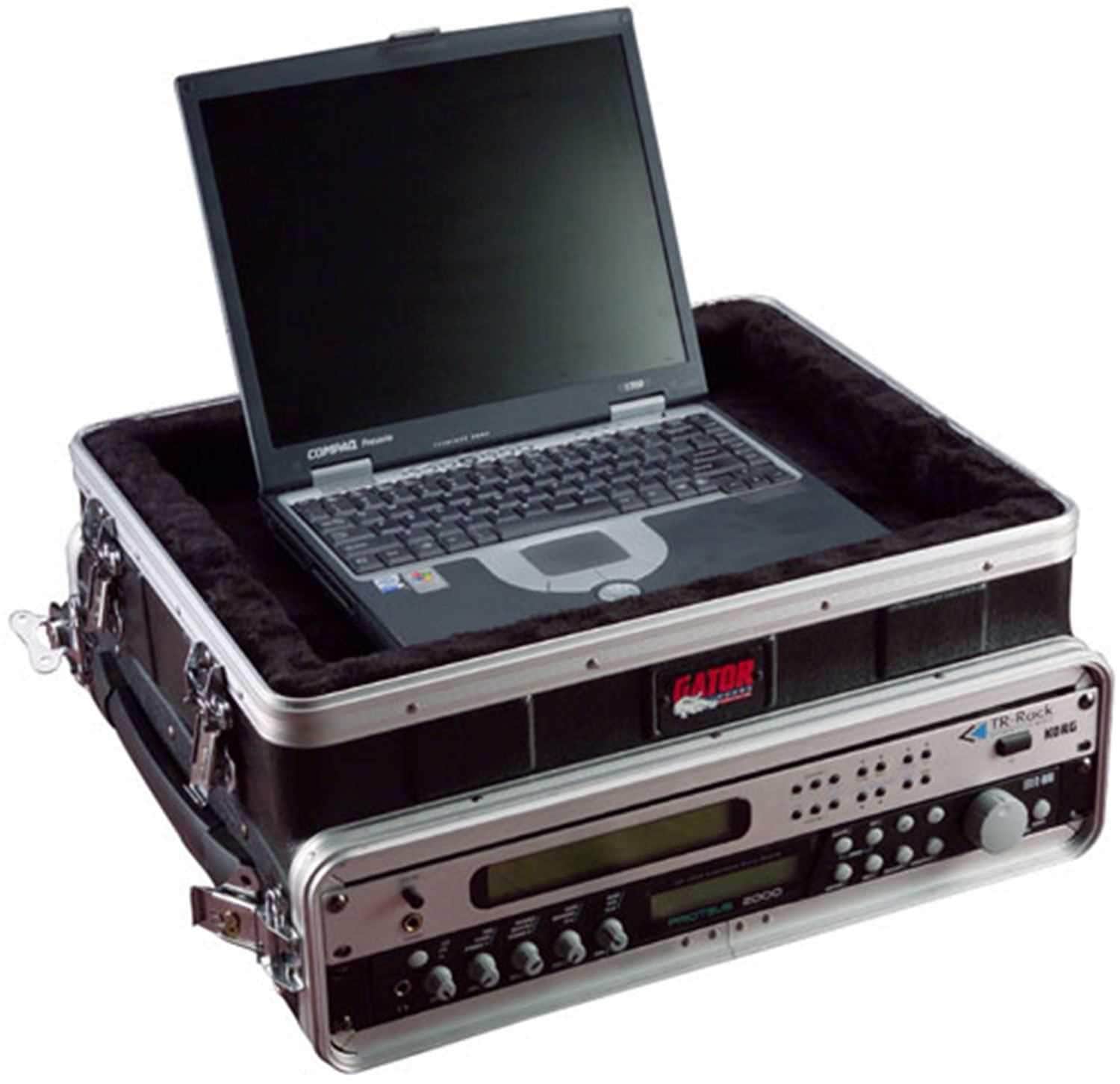 Gator GRCSTUDIO2GO Laptop Over 2 Space Rack Case - ProSound and Stage Lighting