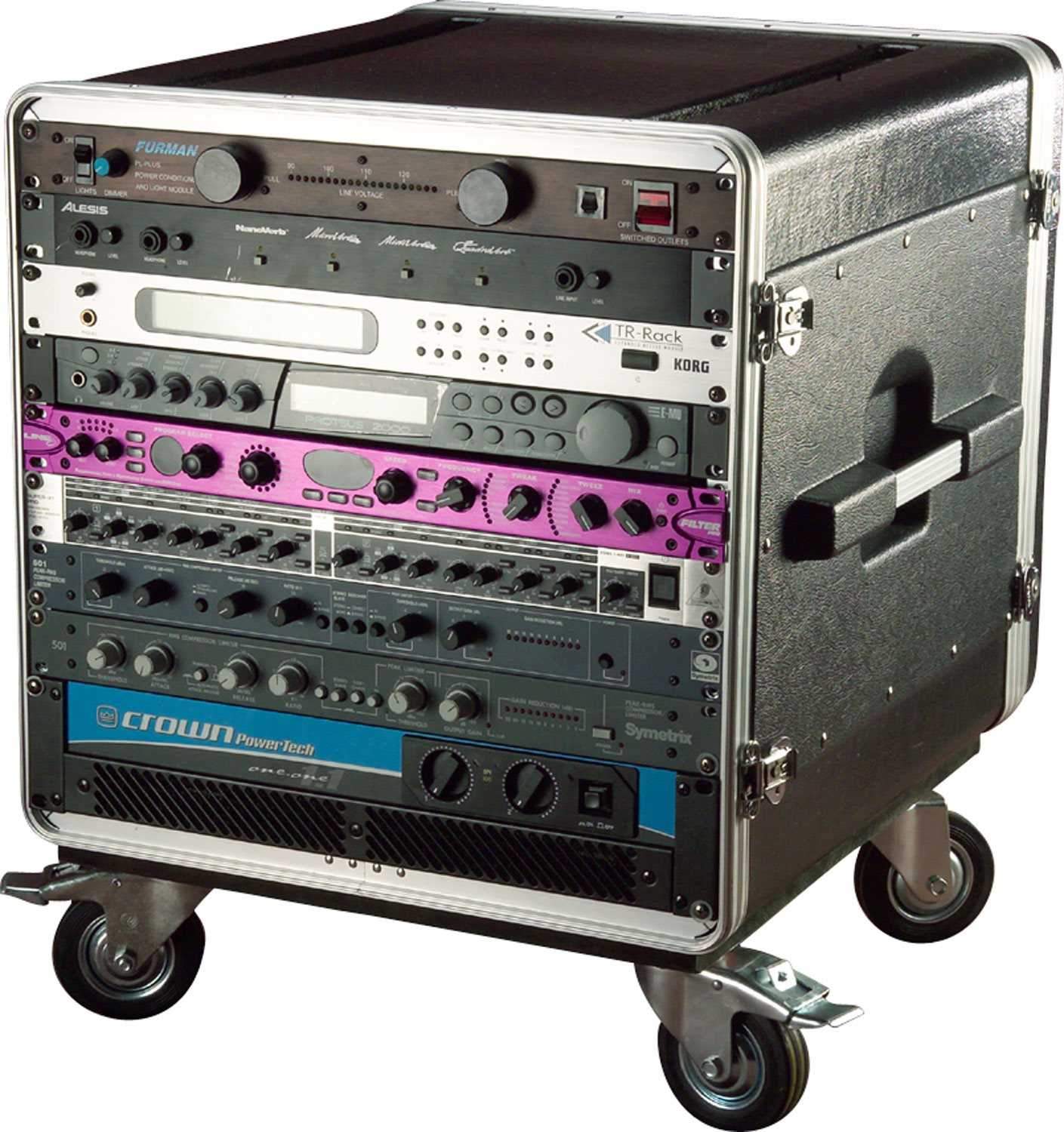 Gator 14U Rack Base with Casters For Audio Racks - ProSound and Stage Lighting