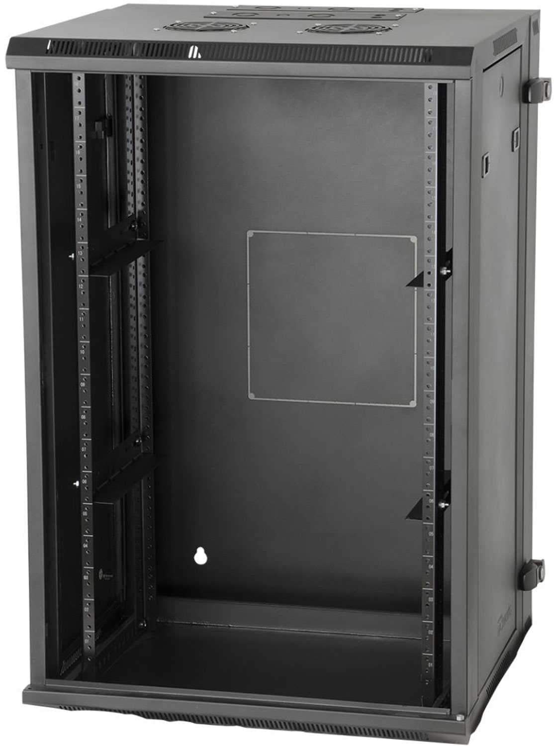Gator GRW2009509 9U Sectional Wall Rack with Vented Glass Door - ProSound and Stage Lighting