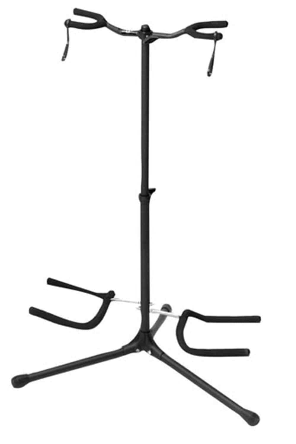 On Stage GS7252BDUO Double Guitar Stand (Black) - ProSound and Stage Lighting