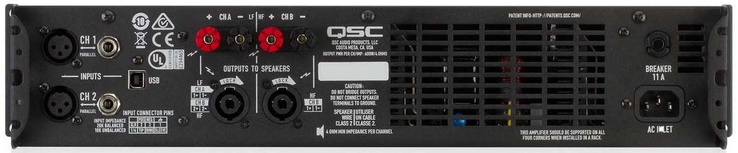 QSC GXD 4 PA Power Amplifier with DSP 600 Watts - ProSound and Stage Lighting