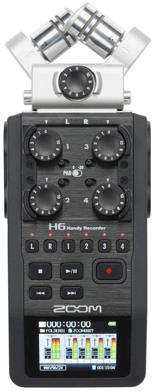 Zoom H6 Handheld Mobile Portable Field Recorder - ProSound and Stage Lighting