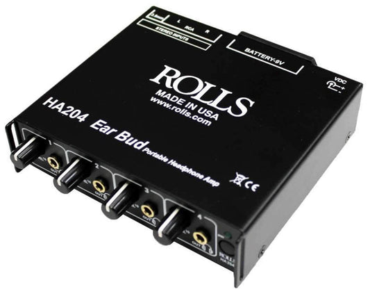 Rolls HA204P 4 Ch Battery Operated Headphone Amp - ProSound and Stage Lighting