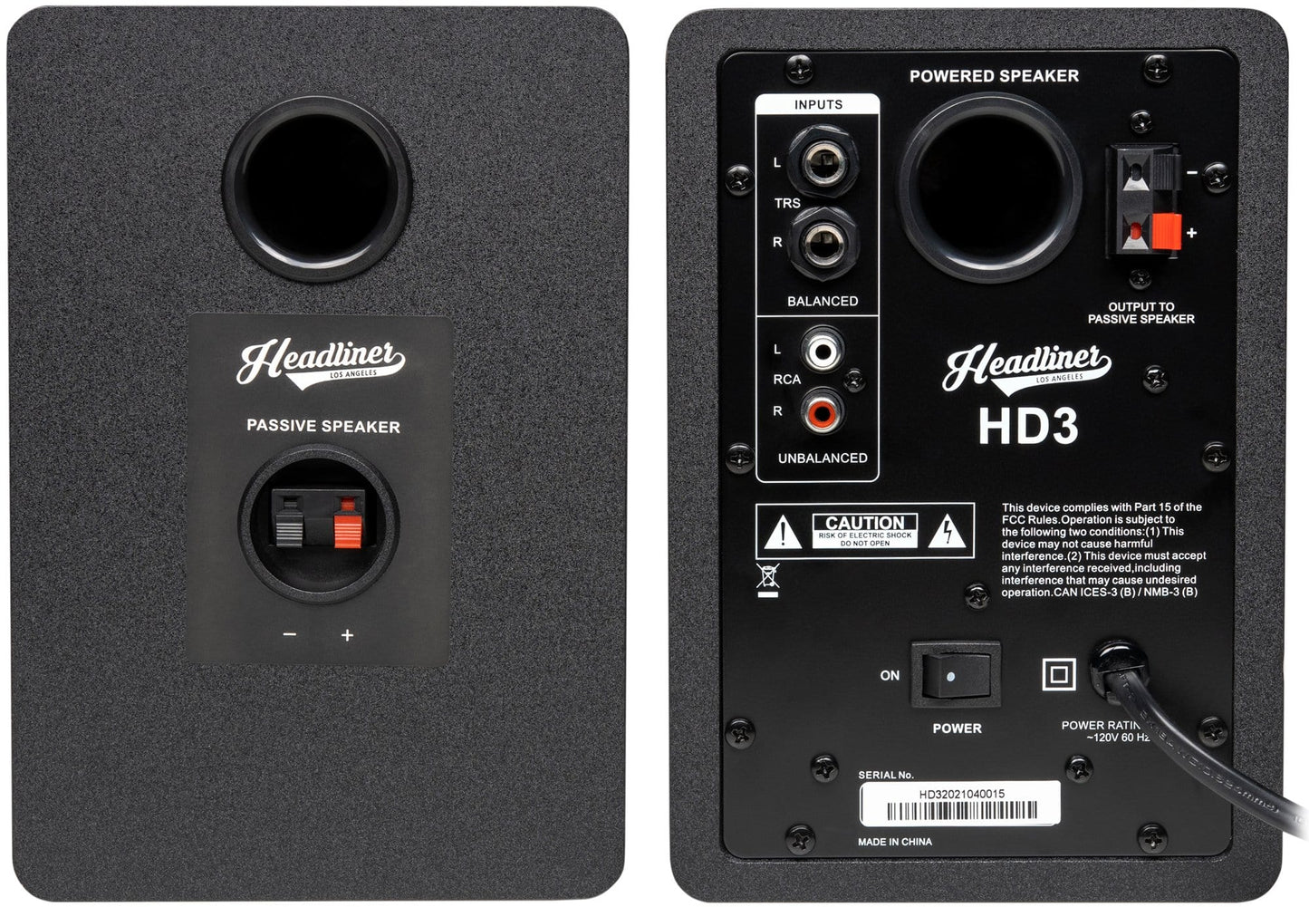 Headliner HD3 3.5-Inch Studio Monitor Pair - Black - ProSound and Stage Lighting