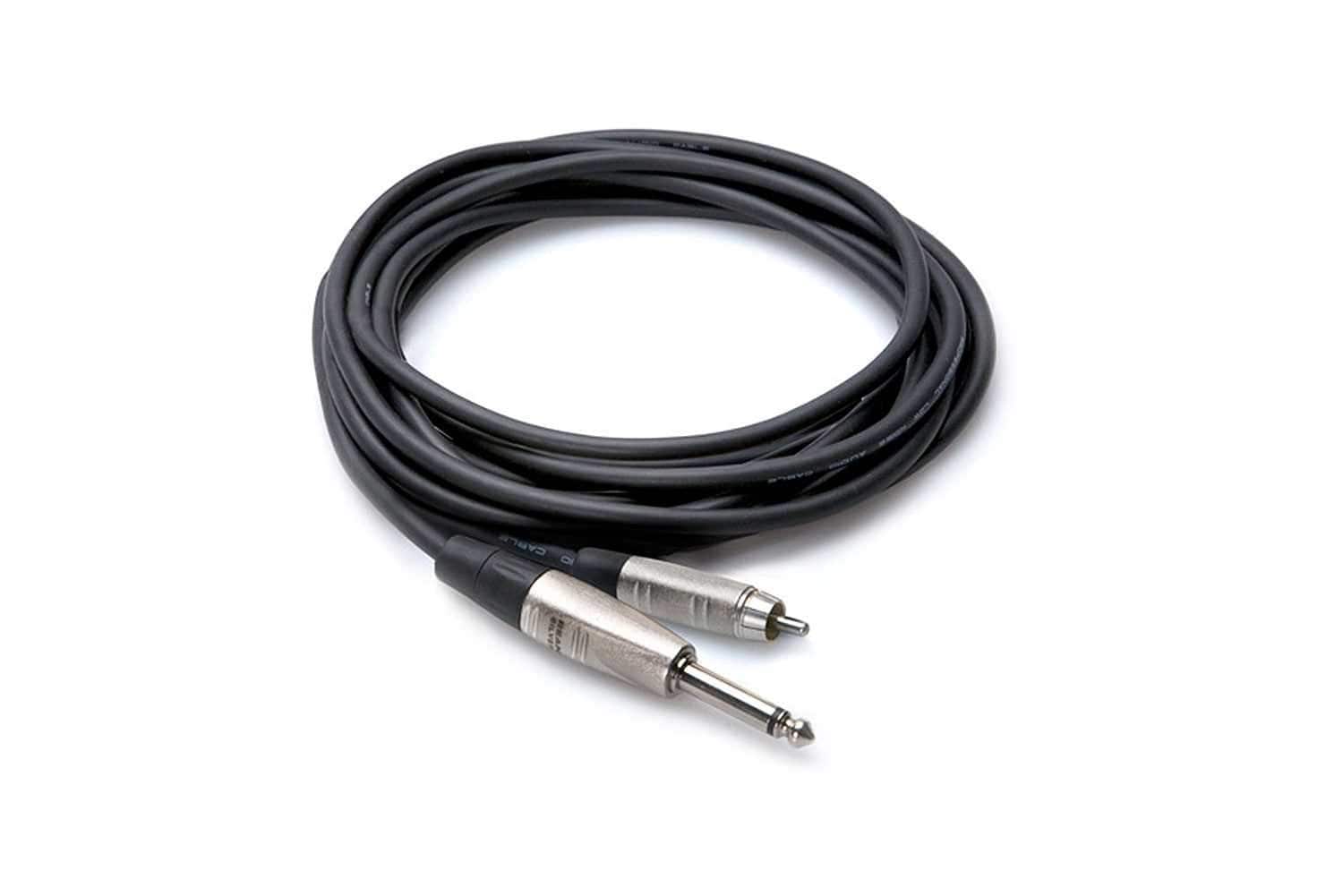 Hosa HPR-003 Unbalanced Cable 1/4 TS to RCA 3ft - PSSL ProSound and Stage Lighting