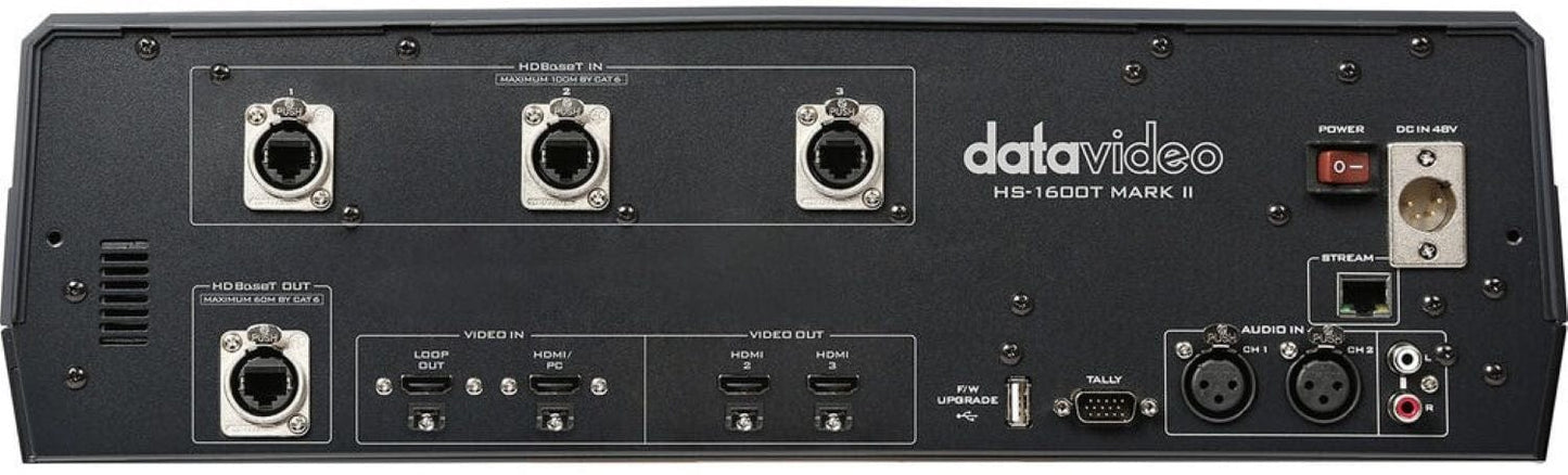 Datavideo HS-1600T-MK-II 4-Channel HD/SD HDBaseT Portable Video Streaming Studio - PSSL ProSound and Stage Lighting