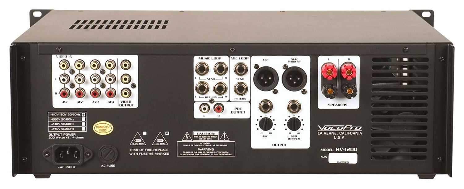 VocoPro HV-1200 High Power Vocal Amplifier - PSSL ProSound and Stage Lighting