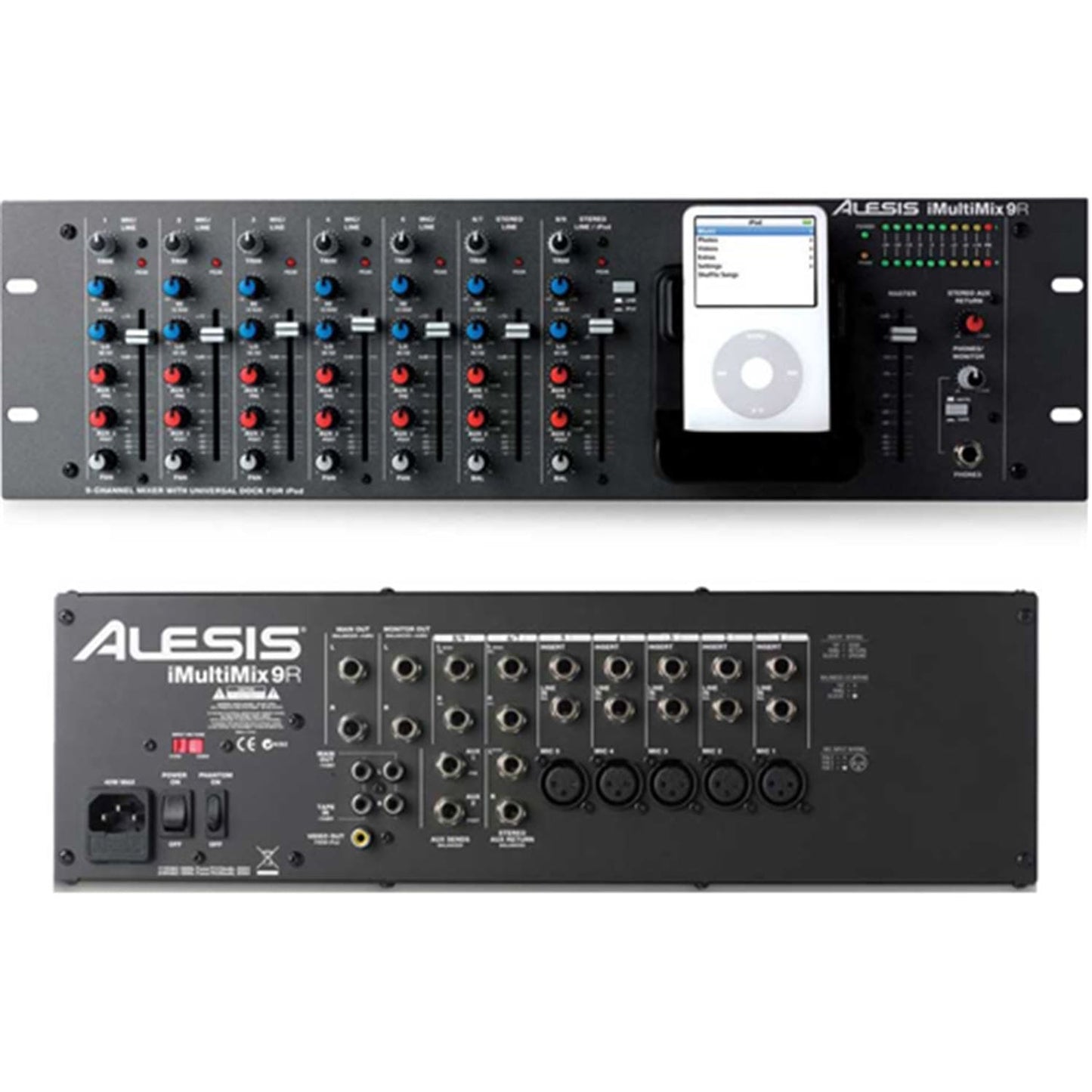 Alesis I-MULTIMIX-9R 9-Ch Rackmount Mixer for iPod - PSSL ProSound and Stage Lighting