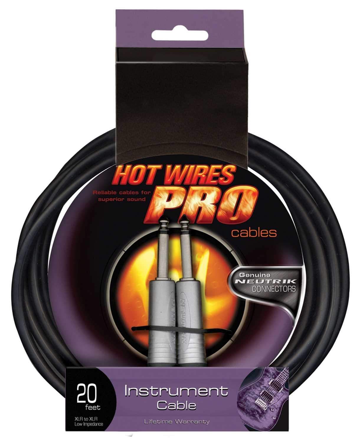 On-Stage 20ft Instrument Cable with Neutrik Connector - PSSL ProSound and Stage Lighting