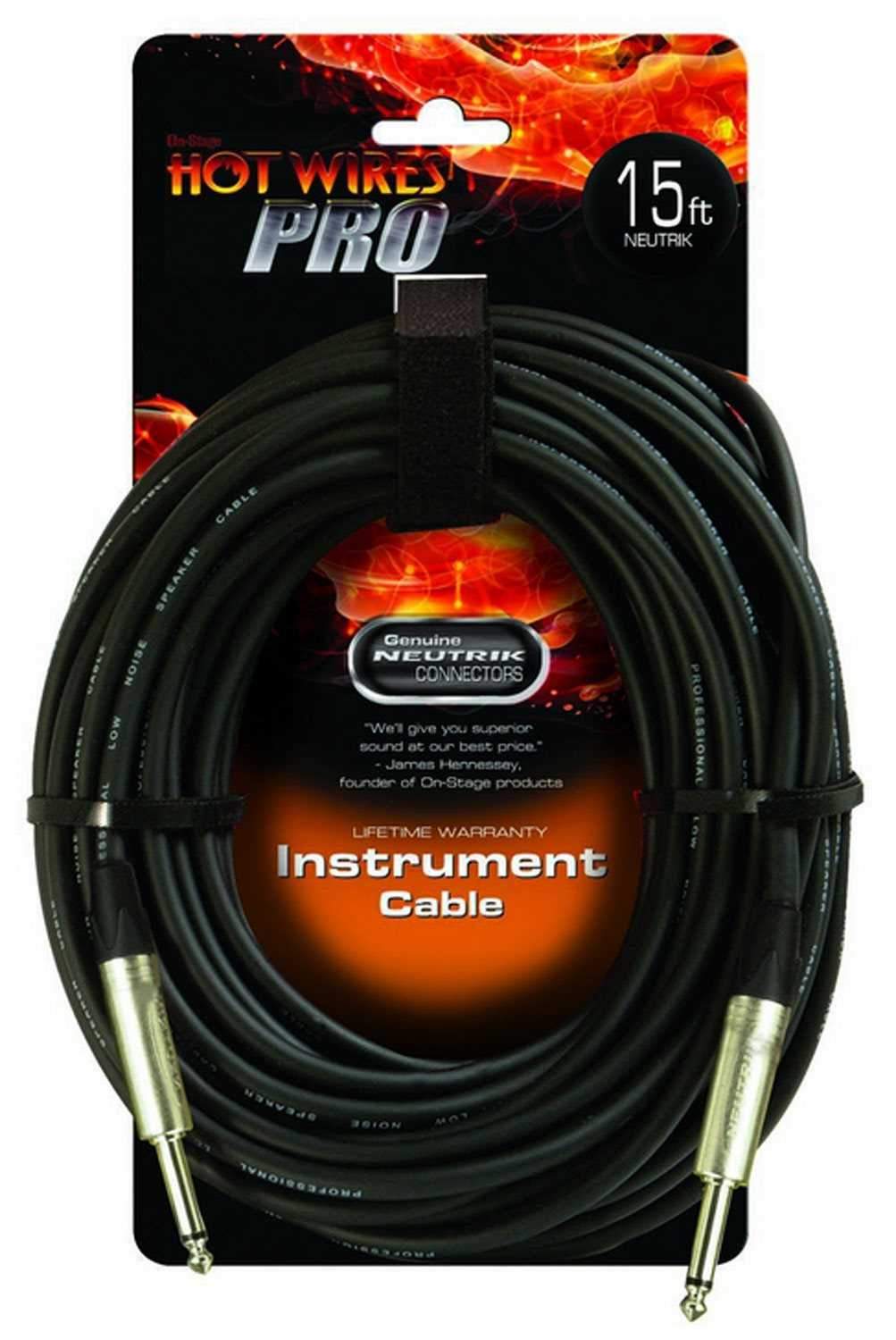 On Stage Pro Musicians Instrument Cable 15 Ft - PSSL ProSound and Stage Lighting