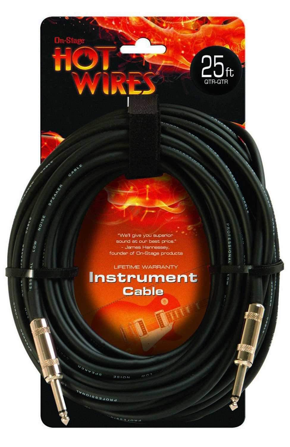 On Stage Instrument Cable 25 Ft - PSSL ProSound and Stage Lighting