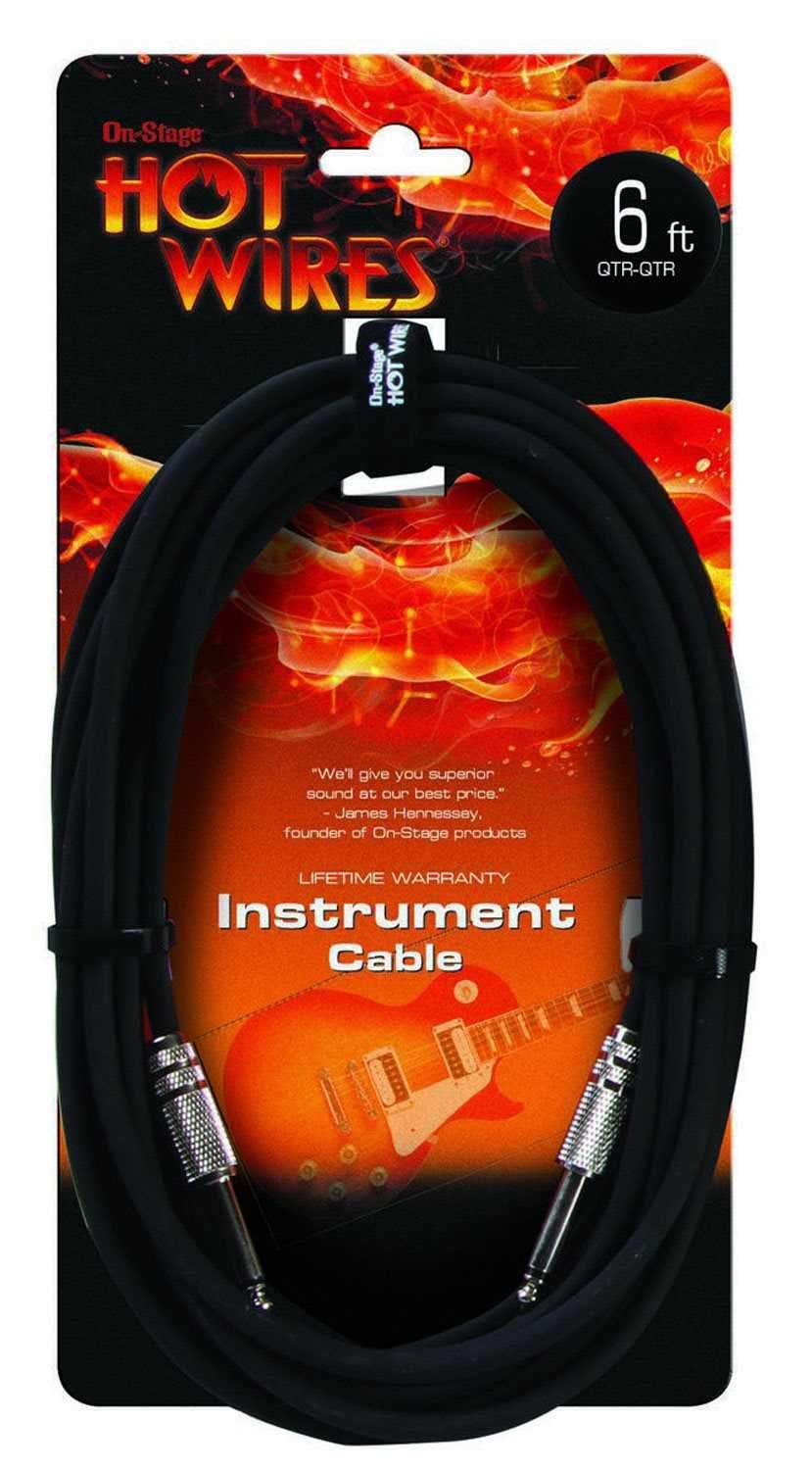 On Stage Instrument Cable 6 Ft - PSSL ProSound and Stage Lighting