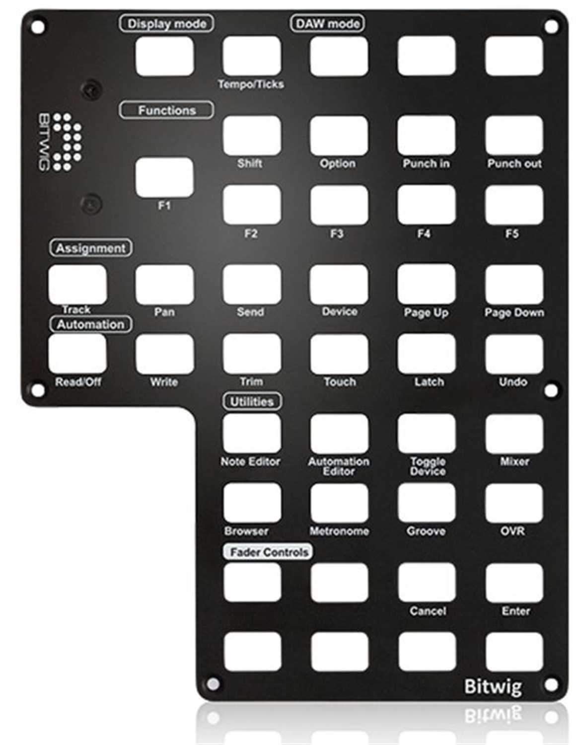 Icon ICOA-APPB Bitwig Auto-Detect Panel for Qcon Pro X - PSSL ProSound and Stage Lighting