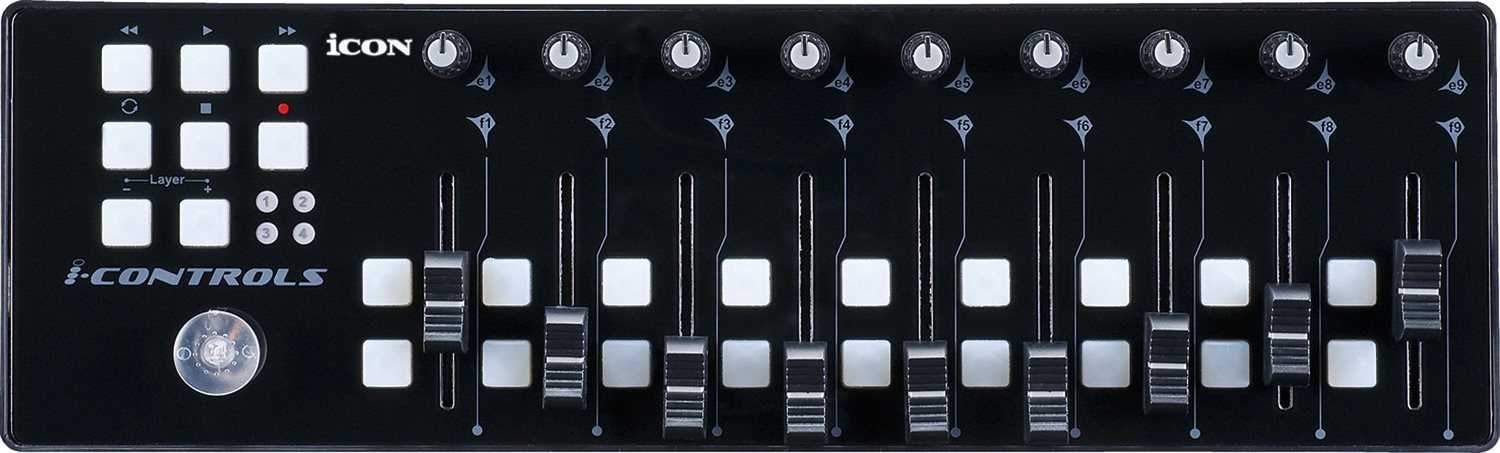 Icon i-Controls Portable 9-Fader MIDI Controller