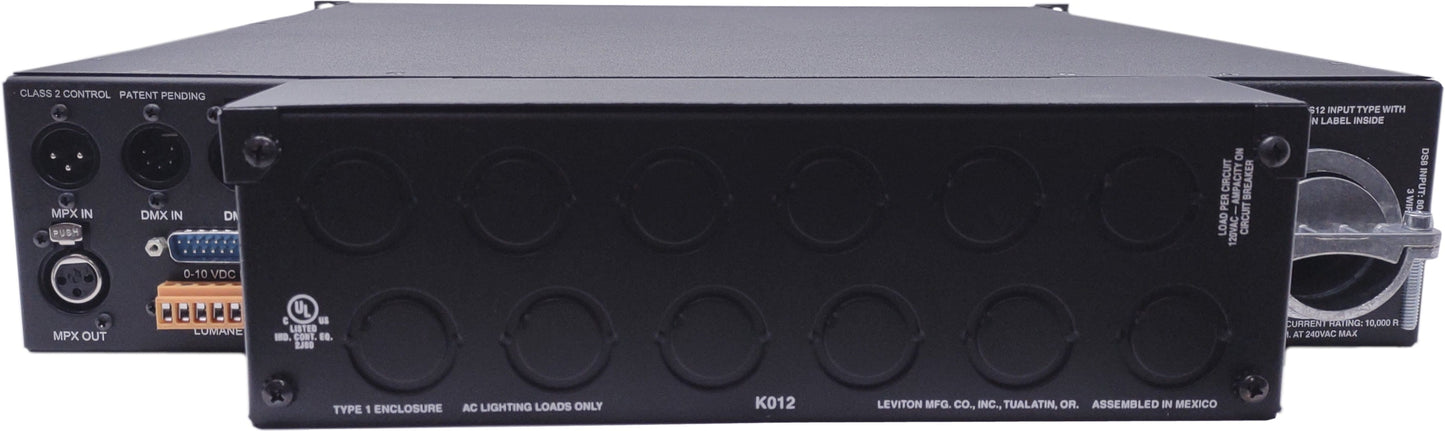 Leviton NDS12-0K0 DS12 Rack Mount Dimmer, Knockout Panel for 12x 2.4-Kilowatt or 12x 1.2-Kilowatt Dimmers - PSSL ProSound and Stage Lighting