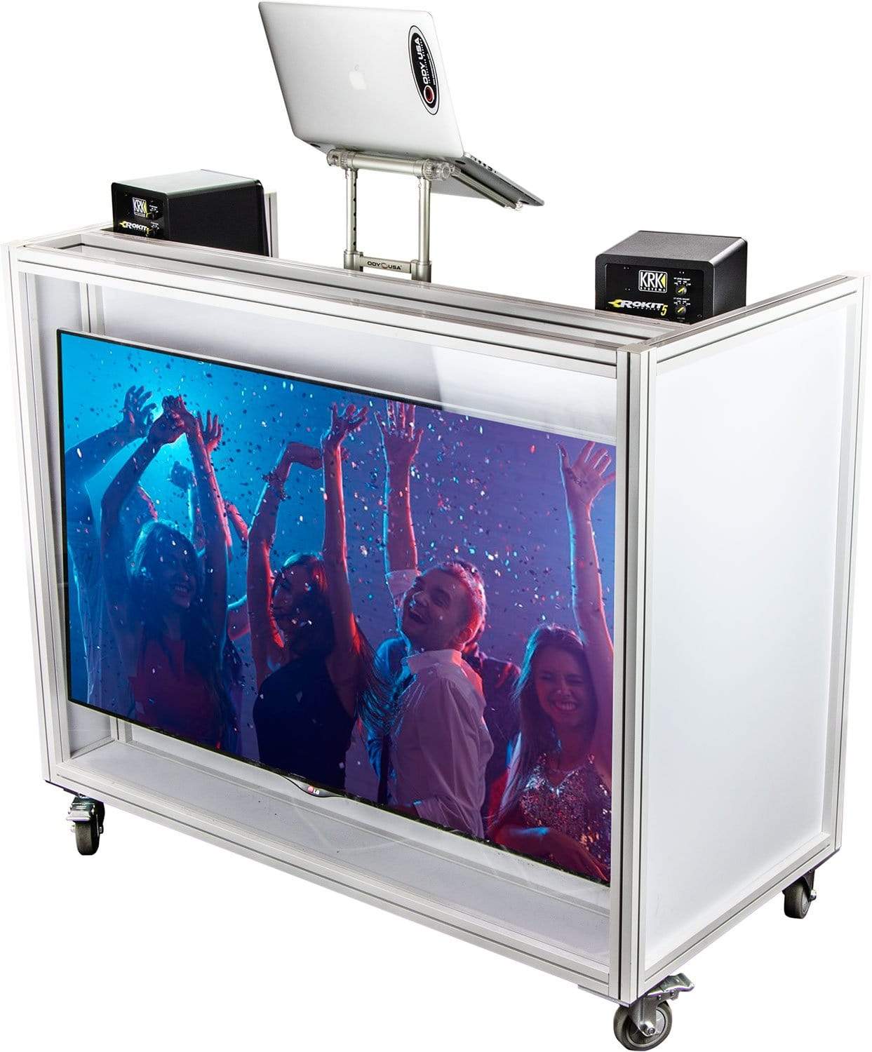 Odyssey MVDJ55W Majestic Rolling VDJ Booth 55-inch - PSSL ProSound and Stage Lighting