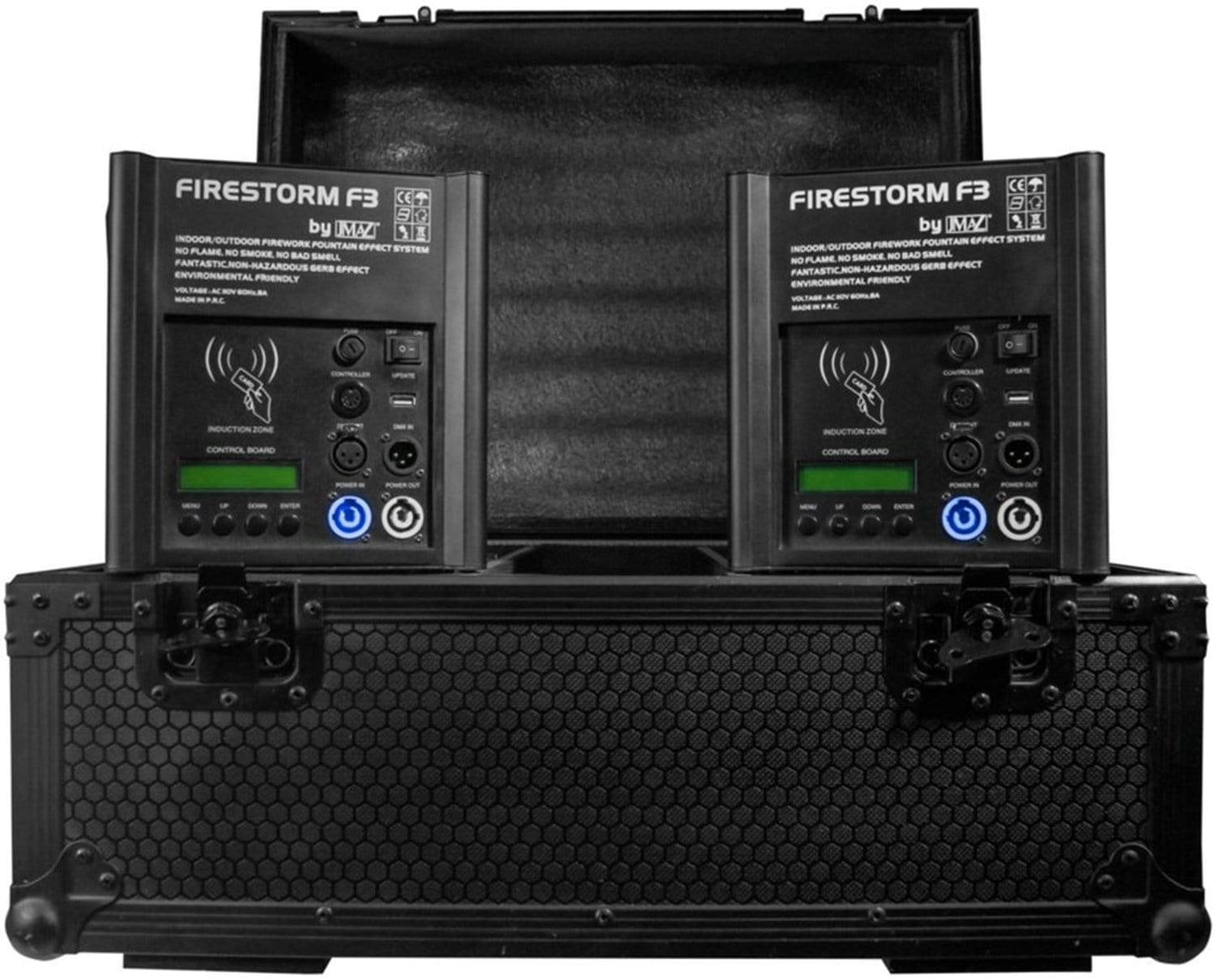 JMAZ Firestorm F3 (Black) Cold Spark 4 Pack w/ Case - ProSound and Stage Lighting