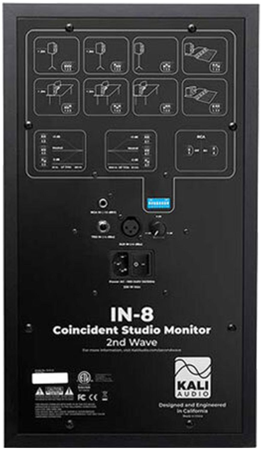 Kali Audio IN-8 V2 8-Inch Active Studio Monitor In Black - PSSL ProSound and Stage Lighting