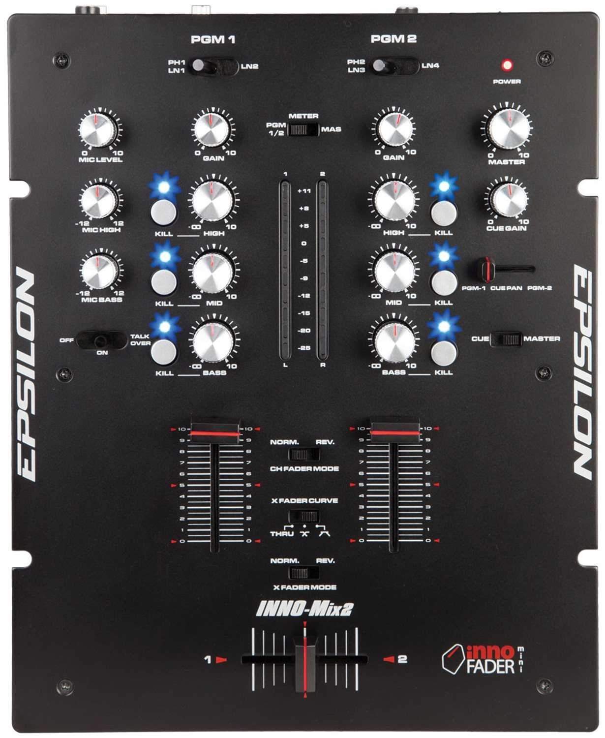 Epsilon INNO-MIX 2 Channel Scratch DJ Mixer - PSSL ProSound and Stage Lighting