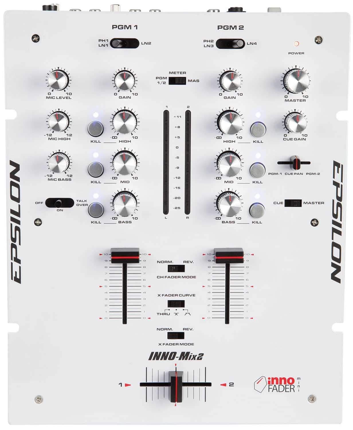 Epsilon INNO-MIX 2 Channel Scratch DJ Mixer White - PSSL ProSound and Stage Lighting
