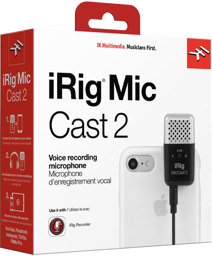 Ik Multimedia Irig Mic Cast 2 Podcasting Mic - PSSL ProSound and Stage Lighting