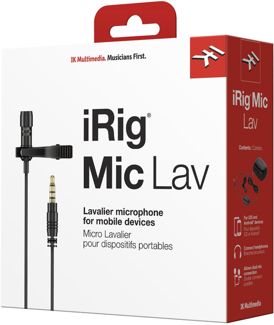 Ik Multimedia Irig Mic Lav Compact Lavalier Mic - PSSL ProSound and Stage Lighting