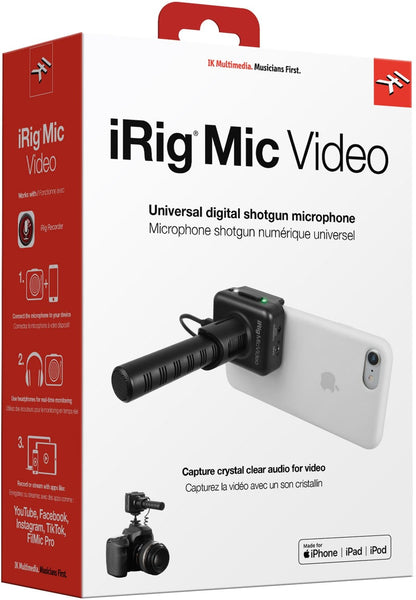Ik Multimedia Irig Mic Video Shotgun Microphone - PSSL ProSound and Stage Lighting