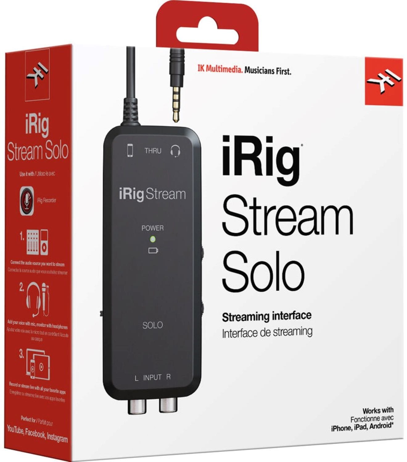IK Multimedia IP-IRIG-STREAMSL-IN iRig Stream Solo Easy-To-Use Streaming  Audio Interface