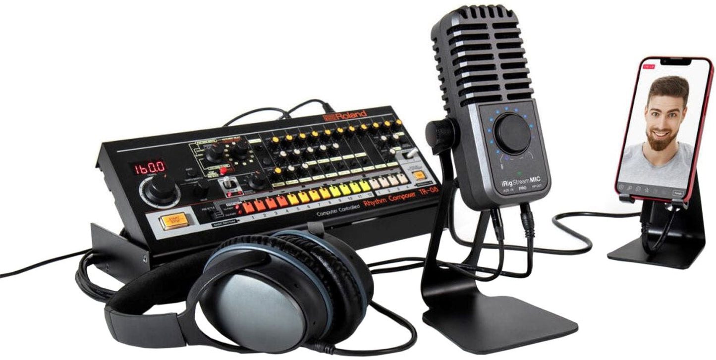 IK Multimedia IP-IRIG-STRMMICPRO-IN iRig Stream Mic Pro Audio Interface with Integrated Microphone - PSSL ProSound and Stage Lighting