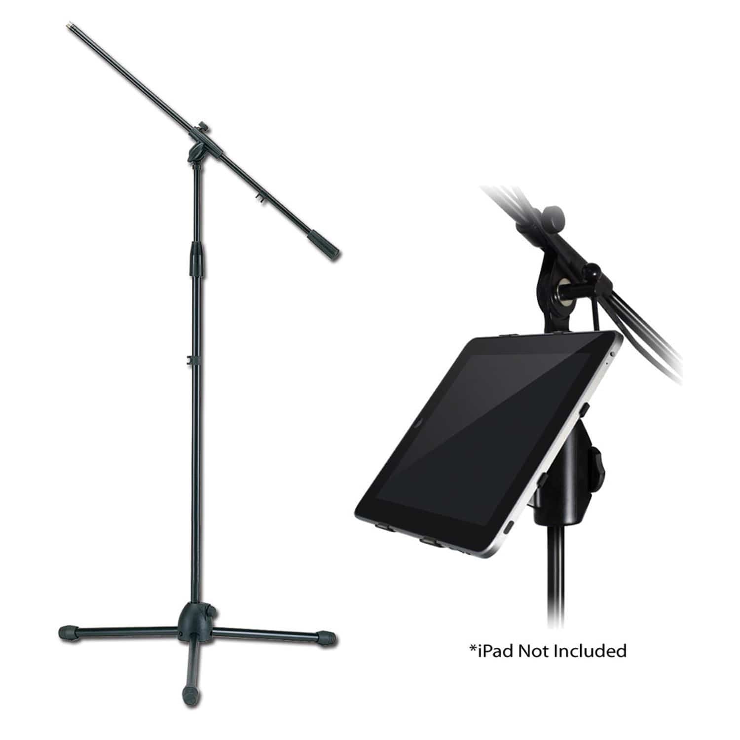 Pro iPad Stand Adapter Plus Boom Mic Stand Pack - PSSL ProSound and Stage Lighting