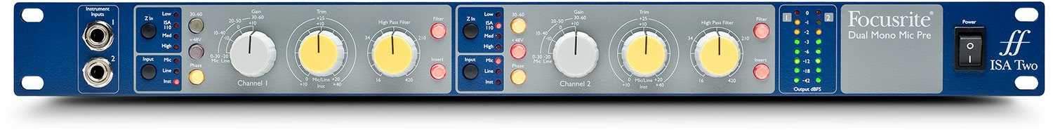 Focusrite ISA-TWO 1U 2-Channel Mic Pre - PSSL ProSound and Stage Lighting
