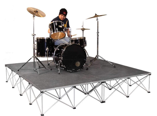 IntelliStage 8 x 8 Drum Riser 16-In High Carpet - PSSL ProSound and Stage Lighting