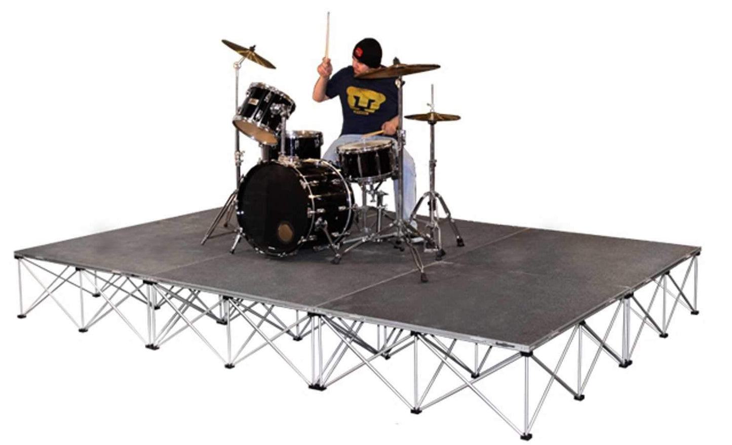 IntelliStage 12 x 8 Drum Riser 16-In High Carpet - PSSL ProSound and Stage Lighting