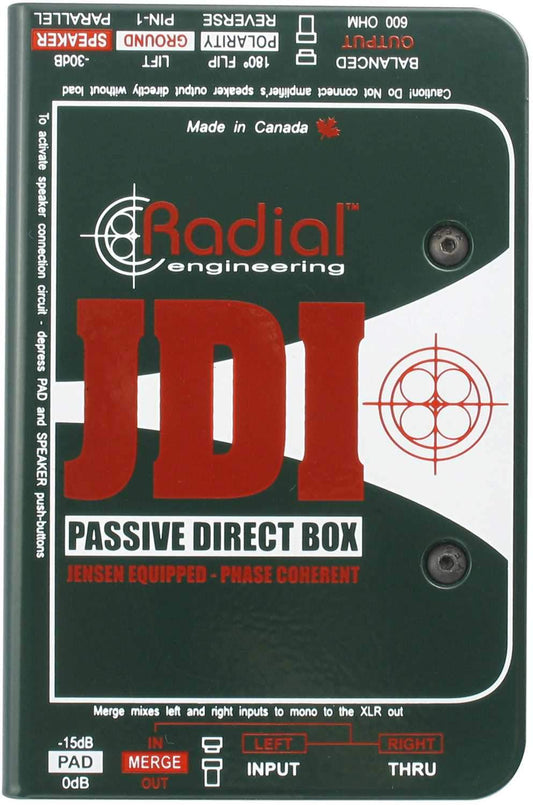 Radial JDI 1-Channel Passive Instrument DI Box - PSSL ProSound and Stage Lighting