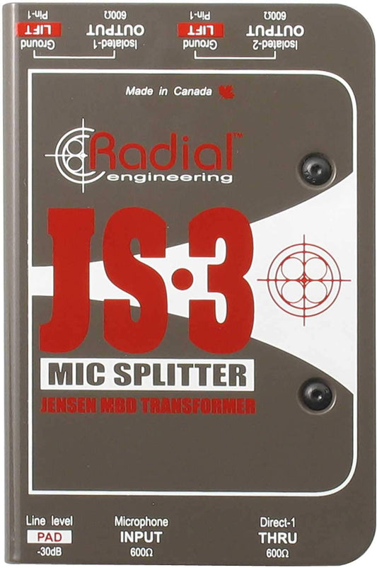 Radial JS3 Passive Mic Splitter - PSSL ProSound and Stage Lighting