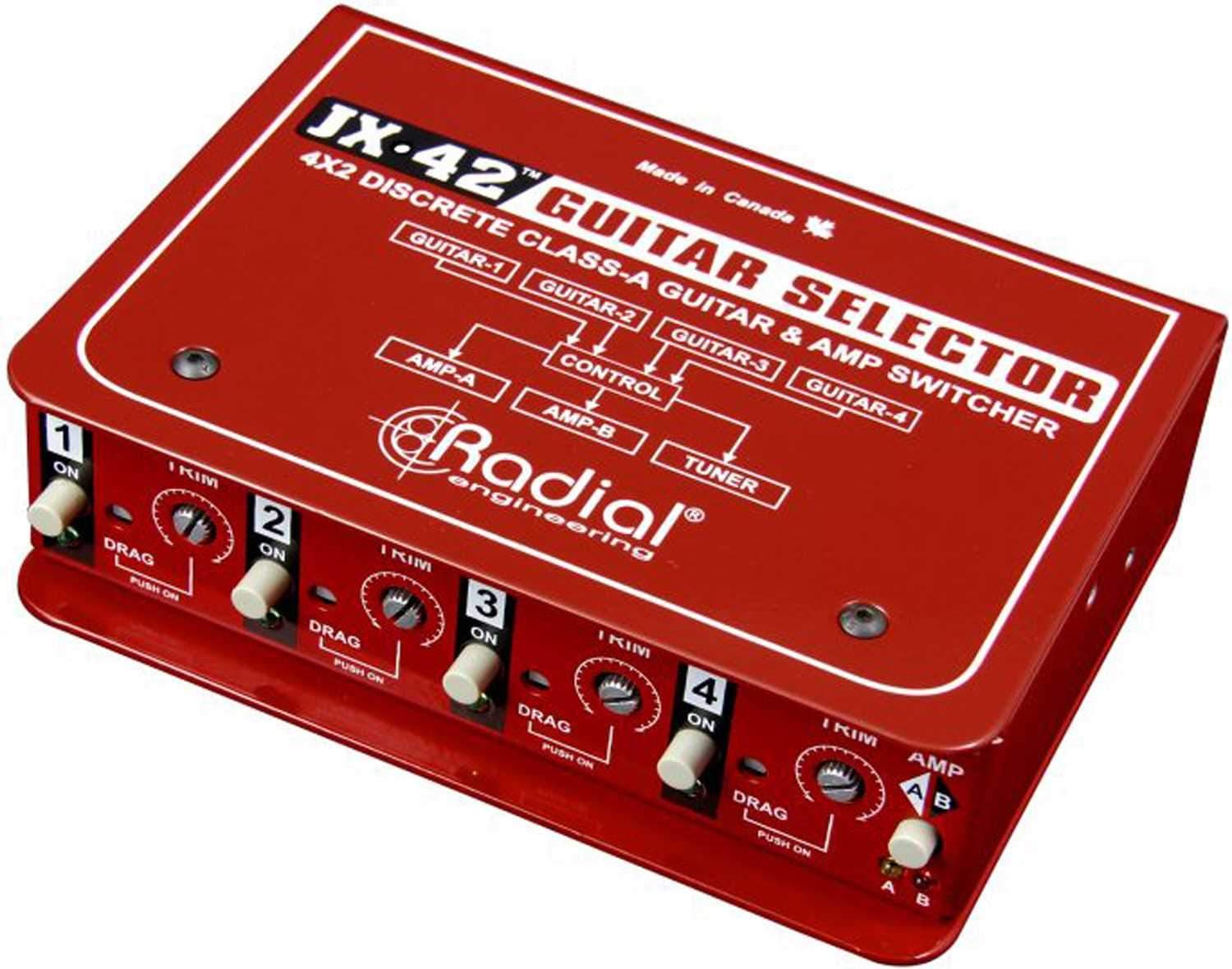 Radial JX42 Guitar Selector with 4 Inputs - PSSL ProSound and Stage Lighting