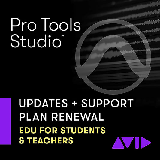 Pro Tools Studio Perpetual- 1-Year Software Updates + Support Plan RENEWAL - Educational Version for Student/Teacher - PSSL ProSound and Stage Lighting