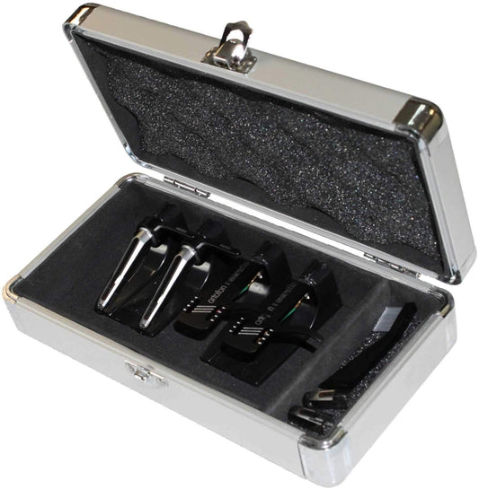 Odyssey KCC4PR2SL Krom Silver Turntable Cartridge Case - Holds 4 - PSSL ProSound and Stage Lighting
