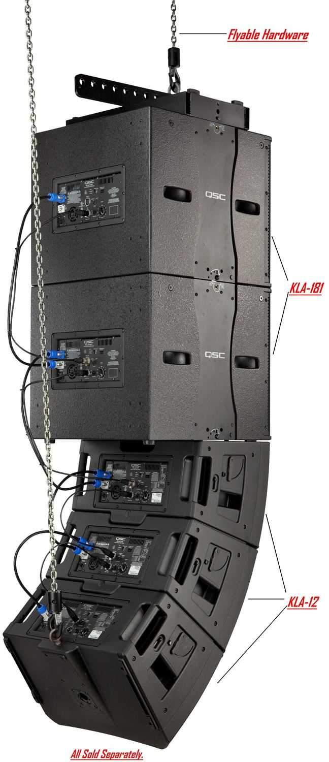 QSC KLA181-BK 1000W 18" Powered Subwoofer Black - PSSL ProSound and Stage Lighting