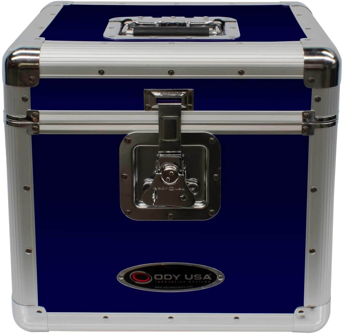 Odyssey KLP2BLU Krom Blue Stackable 12-Inch LP Case for 70 Records - PSSL ProSound and Stage Lighting