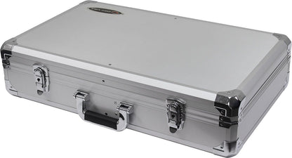 Odyssey KPT01SCSIL Numark PT01 Silver Turntable Case with Side Compartment - PSSL ProSound and Stage Lighting