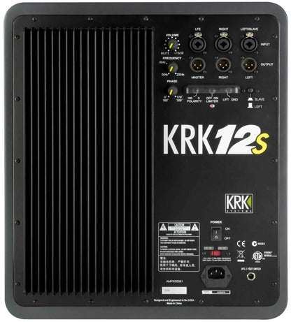 KRK KRK12S 12-inch Passive Studio Subwoofer - PSSL ProSound and Stage Lighting