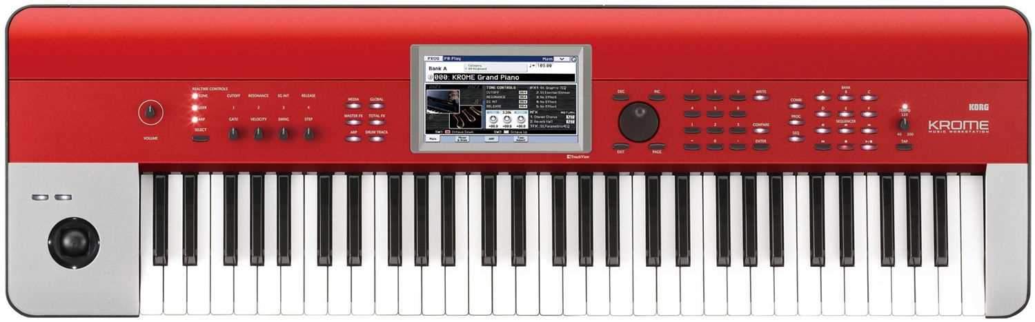 Korg KROME61 Red 61-Key Music Workstation Synth - PSSL ProSound and Stage Lighting