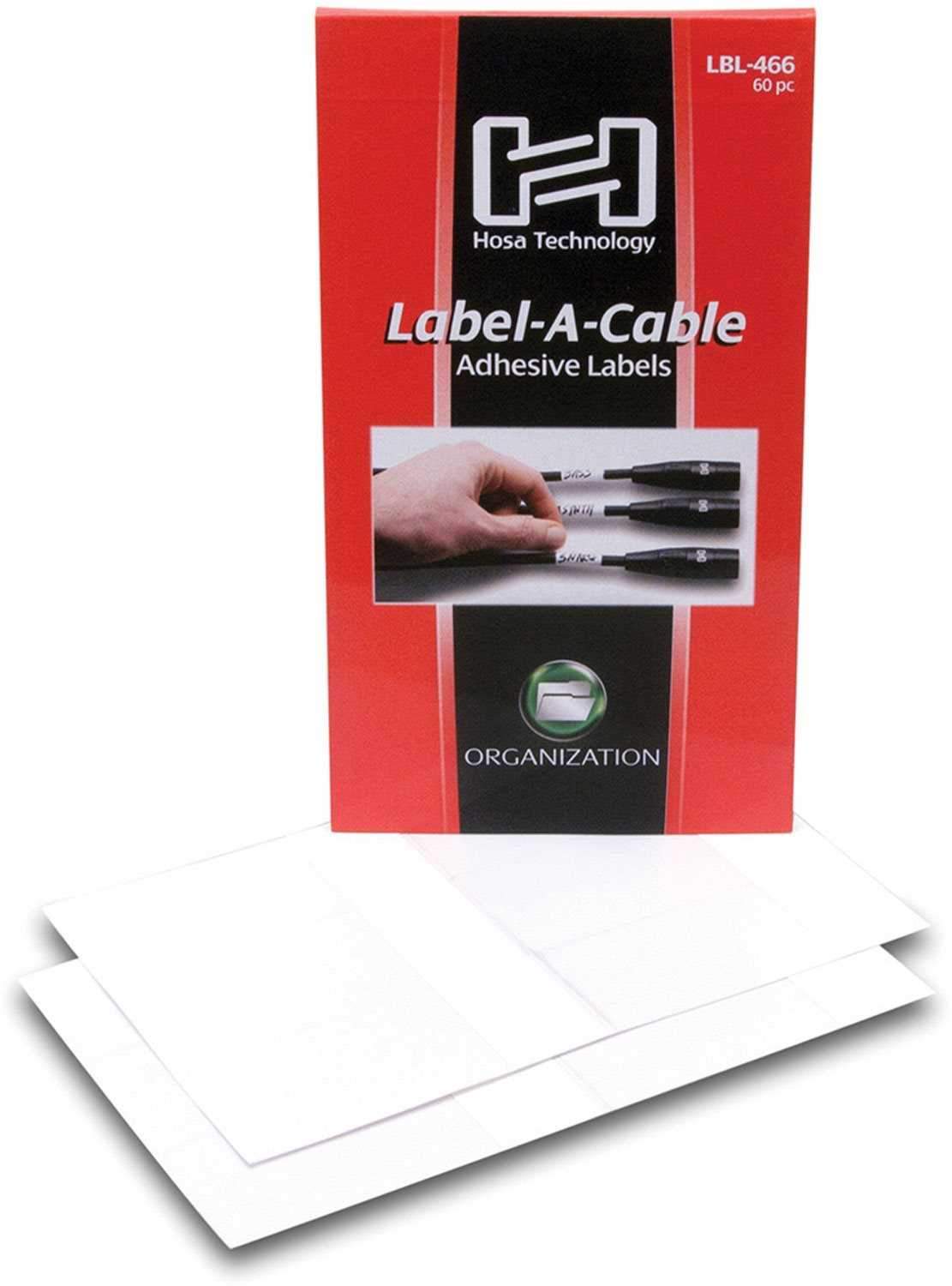 Hosa LBL-466 Peel & Stick Cable Labels (60 Count) - PSSL ProSound and Stage Lighting