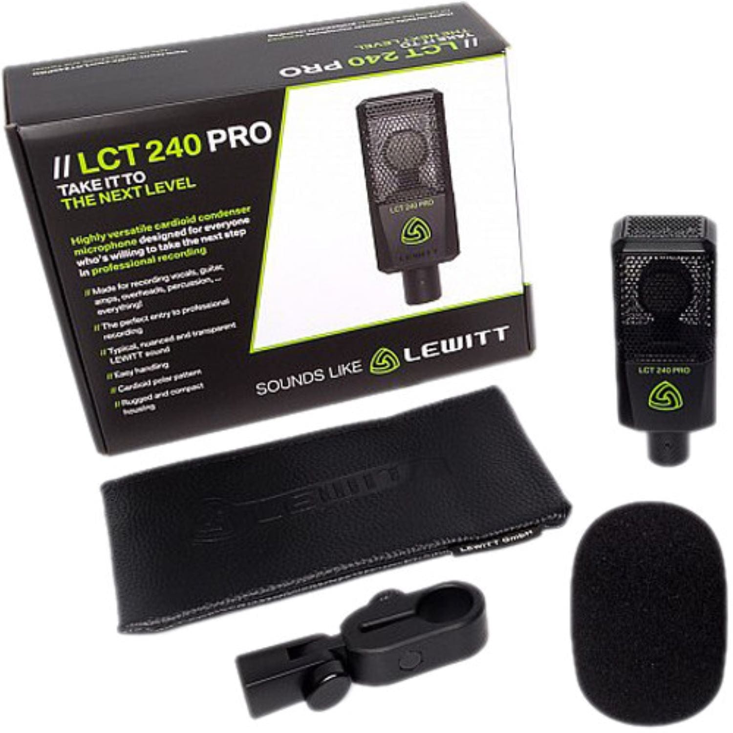 Lewitt LCT-240 PRO Black Highly Versatile Condenser Microphone