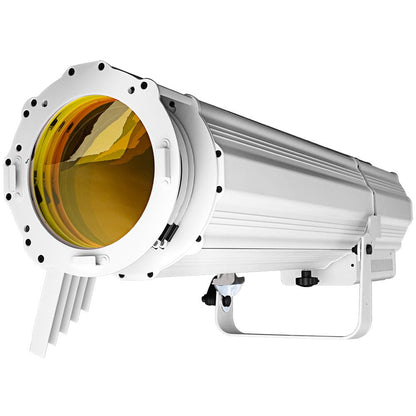 Leviton LEDFS-30W Romer Medium Throw LED Follow Spot, 3200K, 230W White Finish - PSSL ProSound and Stage Lighting