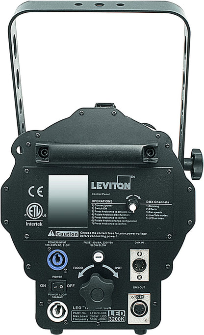 Leviton LFD20-30B LED, LEO Fresnel, 200W, 3200K PowerCON Input & Output - PSSL ProSound and Stage Lighting