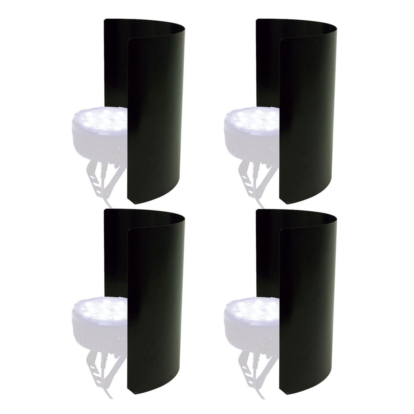 PSSL Light Shield 4 Pack For LED Fixtures - Black - PSSL ProSound and Stage Lighting