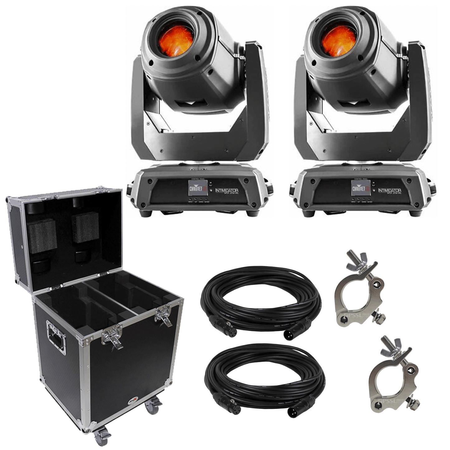 Chauvet Intimidator Spot 375Z IRC 2-Pack with Road Case - PSSL ProSound and Stage Lighting