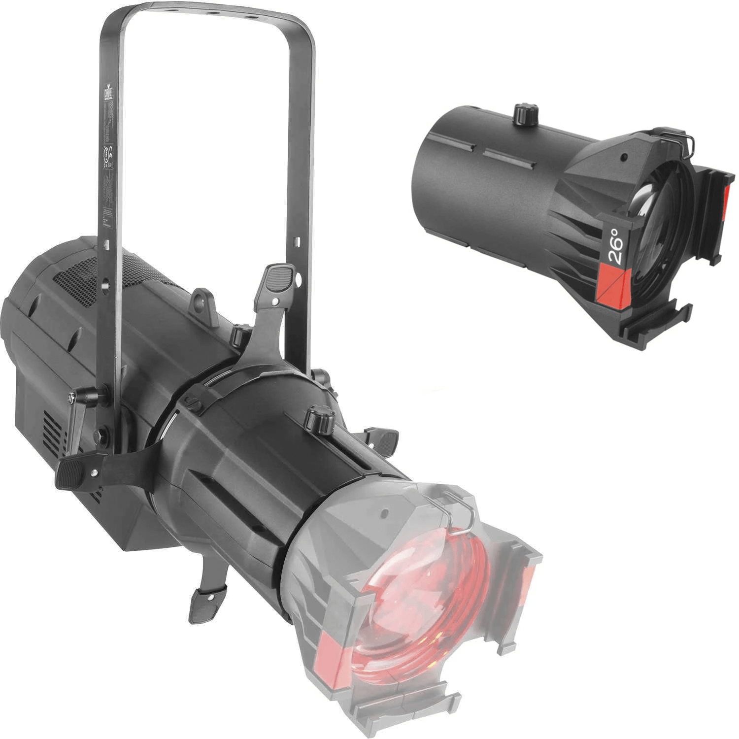 Chauvet Ovation E-910FC LED Ellipsoidal Light with 26-degree HD Lens - PSSL ProSound and Stage Lighting